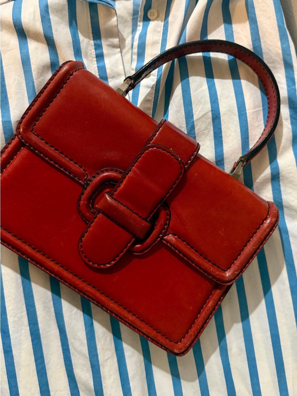 Women’s Vintage Leather Top-Handle Bag